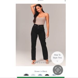 Abercrombie Curve Love Ultra High Rise Jeans - Black